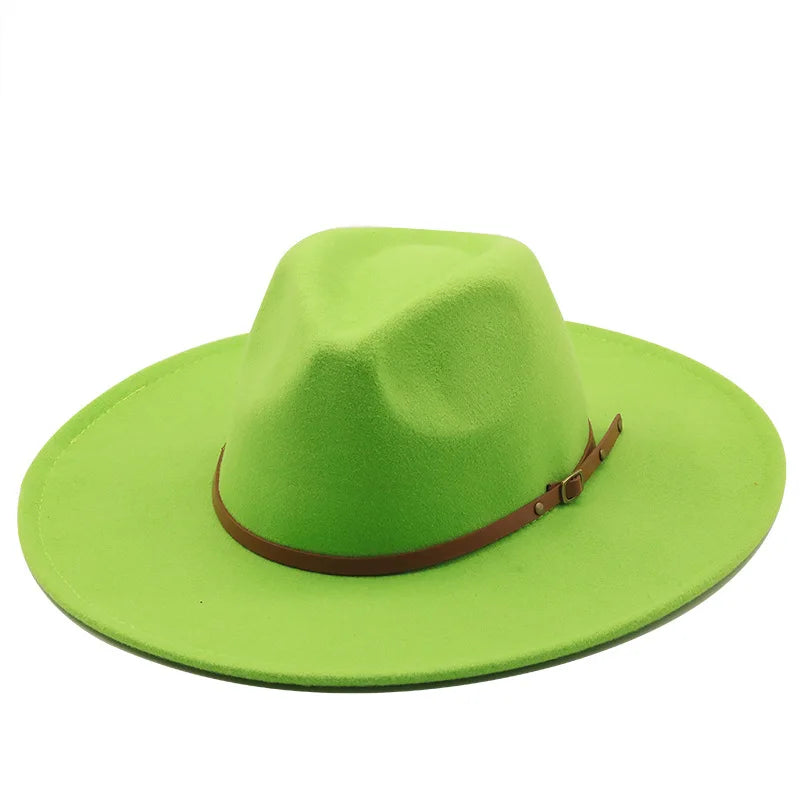 Sterling Chapman™ Wide Brim Felt Fedora With Belt Strap