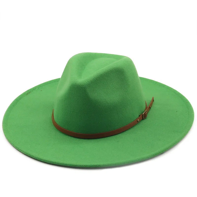 Sterling Chapman™ Wide Brim Felt Fedora With Belt Strap