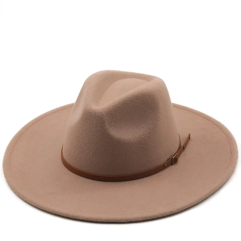 Sterling Chapman™ Wide Brim Felt Fedora With Belt Strap