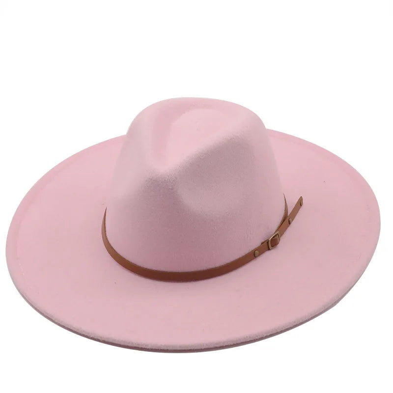 Sterling Chapman™ Wide Brim Felt Fedora With Belt Strap