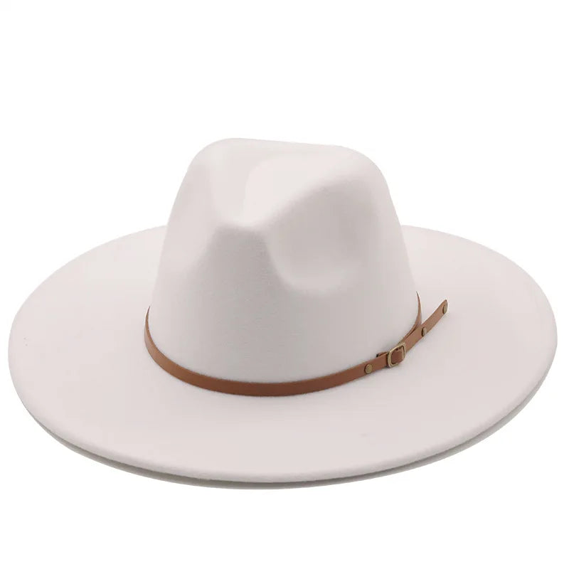 Sterling Chapman™ Wide Brim Felt Fedora With Belt Strap