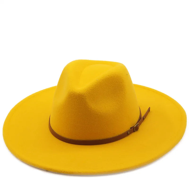 Sterling Chapman™ Wide Brim Felt Fedora With Belt Strap