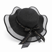 Sterling Straw Hat with Poppy Ribbon™ Wide Brim Woven Bow Detail