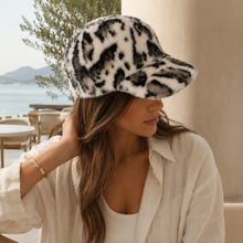 Leopard Print Faux Mink Cap™ Warm Adjustable Duckbill Hat