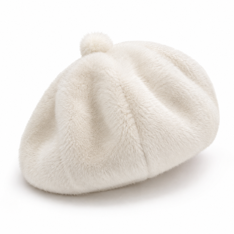 Sterling™ Lumi Octave Winter Beret Plush Wool Octagonal Crown
