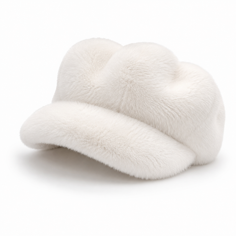 Sterling™ Lumi Octave Winter Beret Plush Wool Octagonal Crown