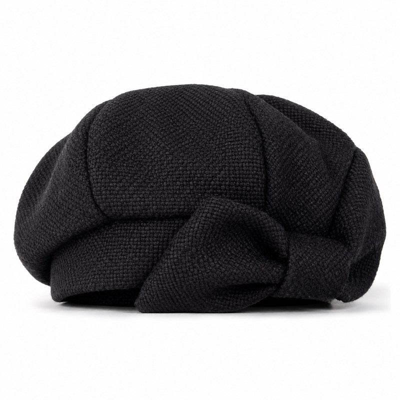 Sterling Autumn Bow Beret Everyday Cotton Octagonal Hat™ With Bow Detail