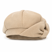 Sterling Autumn Bow Beret Everyday Cotton Octagonal Hat™ With Bow Detail