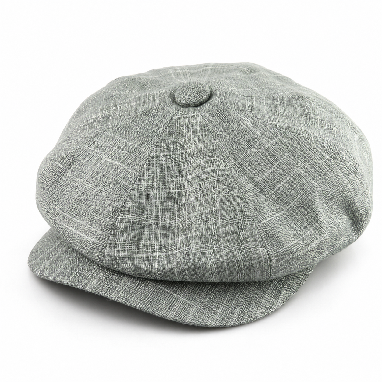 Sterling Summer Newsboy Cap™ – Flax Flat Crown