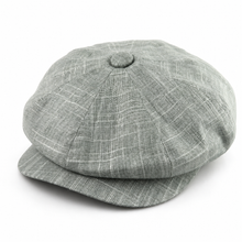 Sterling Summer Newsboy Cap™ – Flax Flat Crown