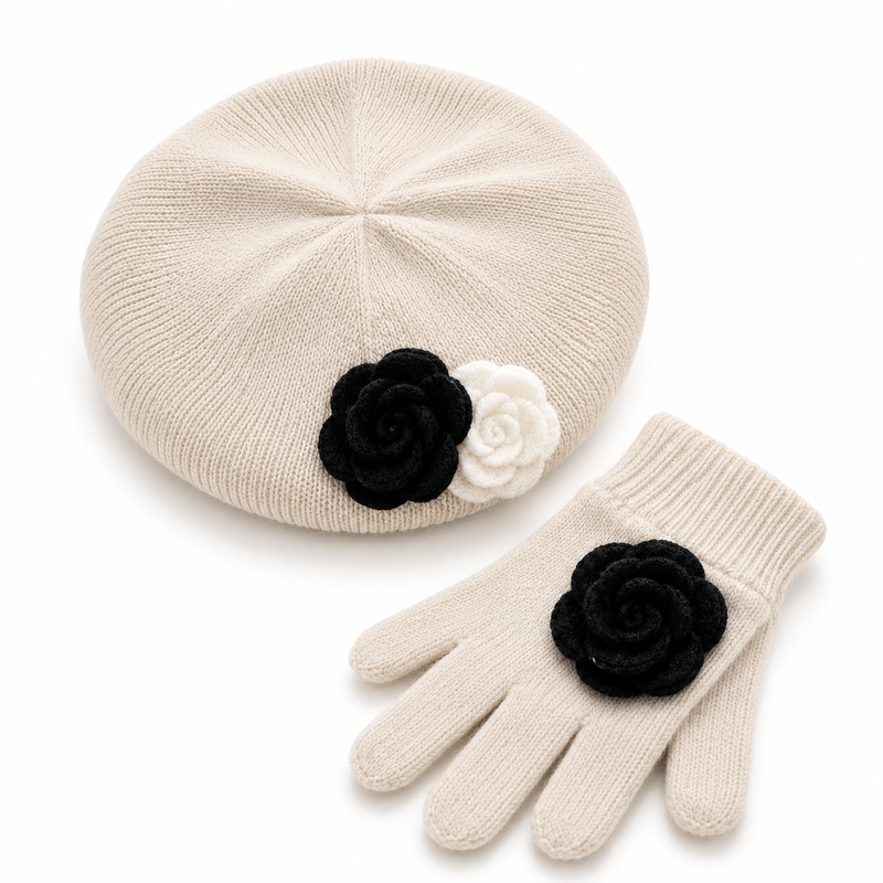 Sterling Rosalie Kids Knit Beret™ & Gloves Set