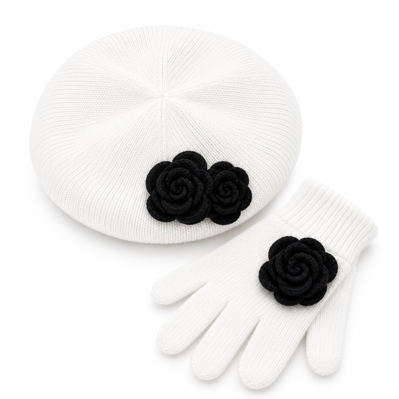 Sterling Rosalie Kids Knit Beret™ & Gloves Set