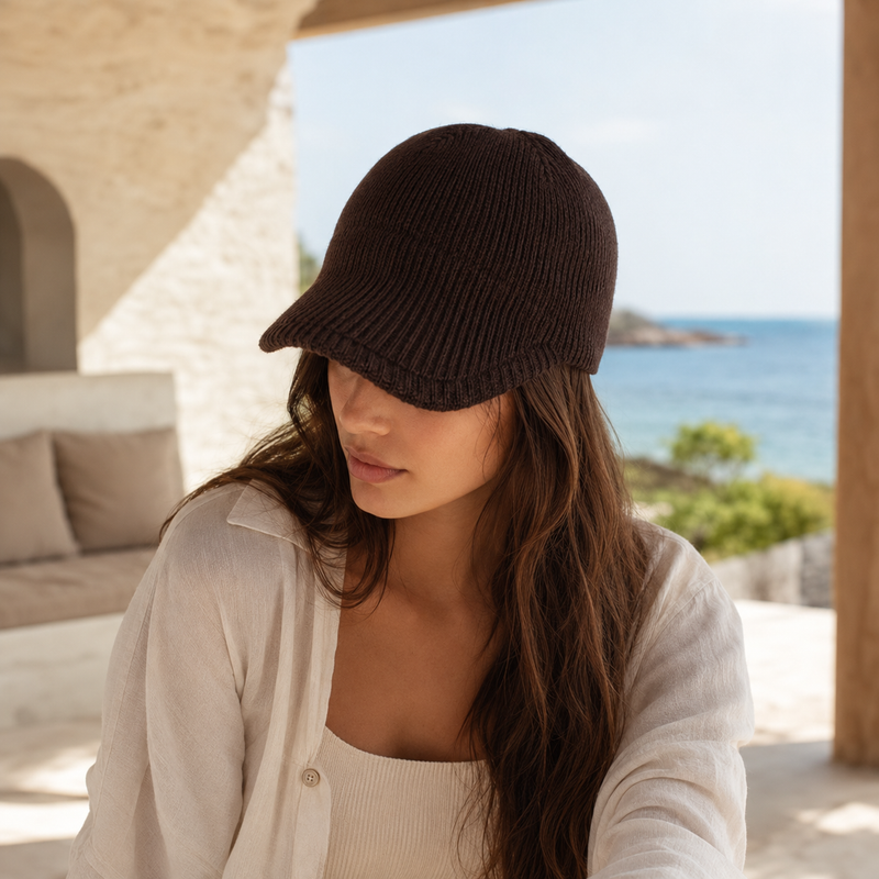 Sterling Marlow Wool Knit Striped Baseball Cap™