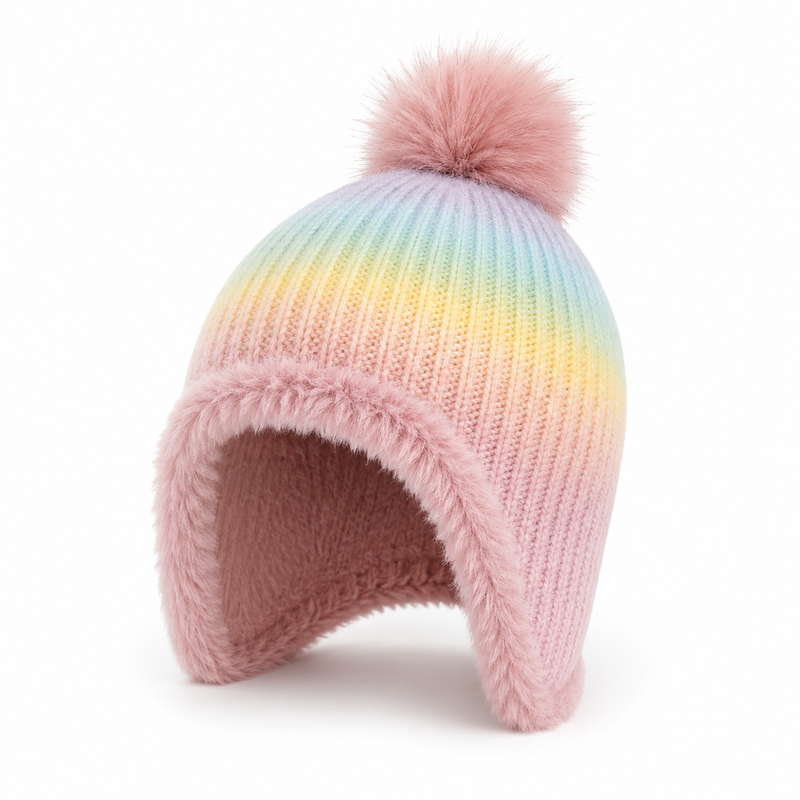 Sterling Liora Kids Earflap Beanie™ with Fleece Lining