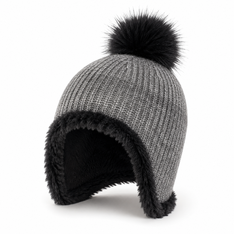 Sterling Liora Kids Earflap Beanie™ with Fleece Lining