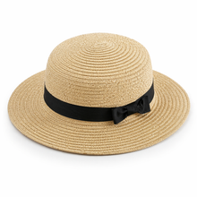 Sterling Riviera Bow™ Wide Brim Straw Sun Hat Signature Bow