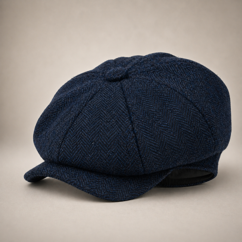 Sterling Vintage™ Wool Twill Newsboy Cap 8 Panel Wool Button