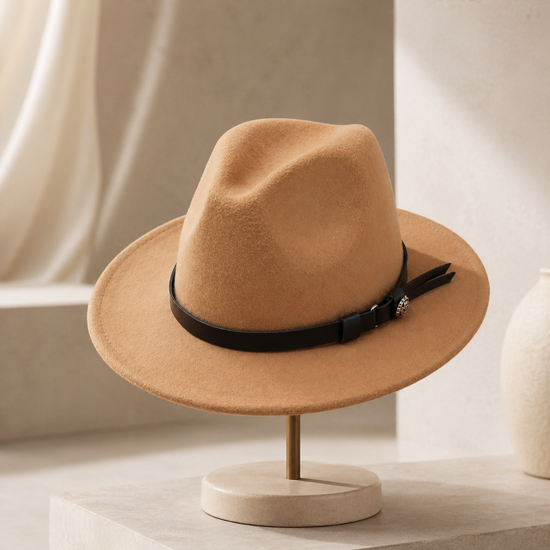 Sterling Jazz Flat™ Brim Felt Straight Brim Hat Fedoras Hat