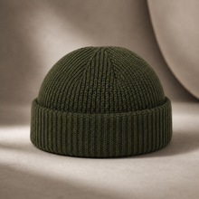 Sterling Short Dome™ Wool Beanie Thick Ribbed Knit Cap For Cold Days