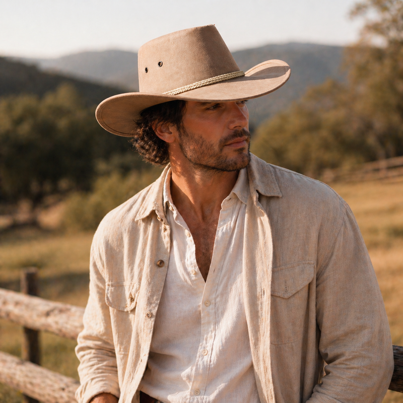 Sterling Summer Western™ Cowboy Hat Faux Velvet Wide Brim
