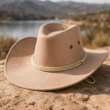 Sterling Summer Western™ Cowboy Hat Faux Velvet Wide Brim