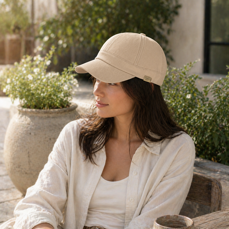 Sterling Vintage Short™ Brim Cotton Dad Cap Soft Curved Brim