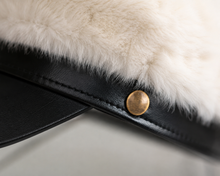Sterling Vintage Mink Fur Beret Winter Cap™ Octagonal PU Brim