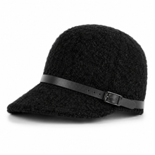 Sterling Woolen Equestrian Hat™ Short Brim Peaked Cap Buckle Detail