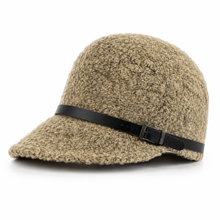 Sterling Woolen Equestrian Hat™ Short Brim Peaked Cap Buckle Detail