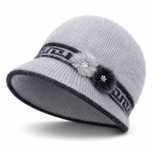 Sterling Butterfly Knot Fleece Lined Cable Knit Brim Cap™
