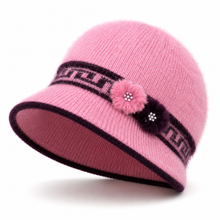Sterling Butterfly Knot Fleece Lined Cable Knit Brim Cap™