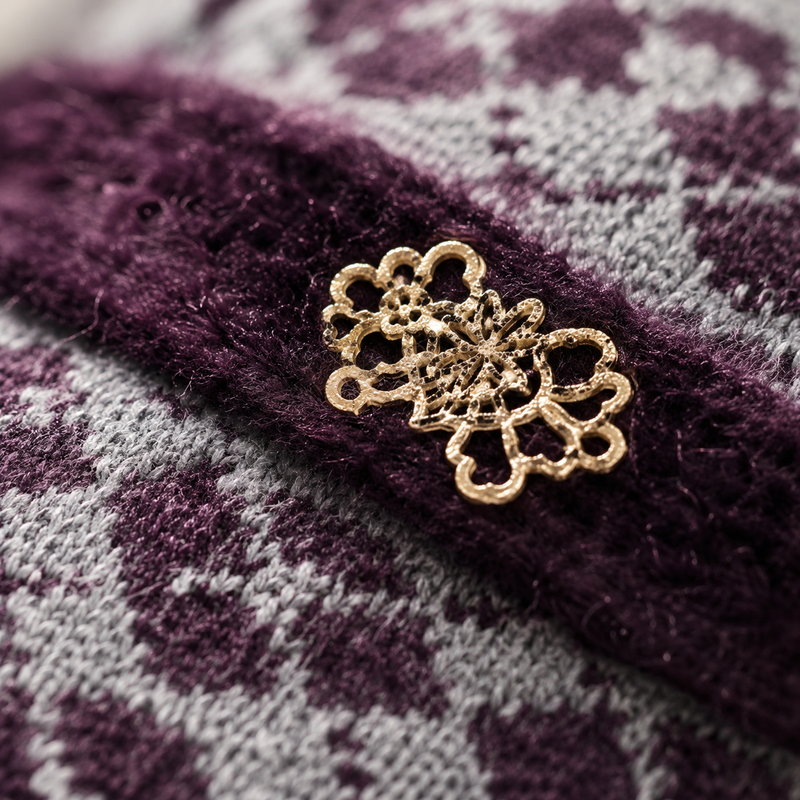 Sterling Butterfly Knot Fleece Lined Cable Knit Brim Cap™