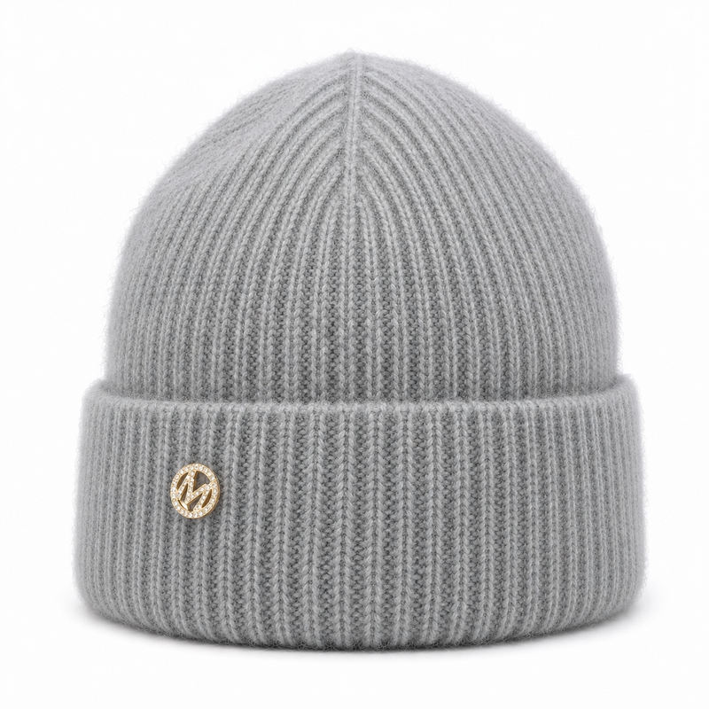 Sterling Linden Winter Knit Hat™ Rabbit Fur Blend Plush Lining