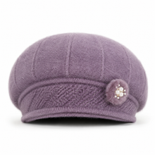 Sterling Flower Detail Winter Hat™ Faux Fur Bucket Style Plush Finish