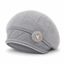 Sterling Flower Detail Winter Hat™ Faux Fur Bucket Style Plush Finish