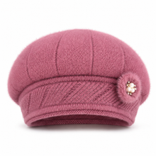 Sterling Flower Detail Winter Hat™ Faux Fur Bucket Style Plush Finish