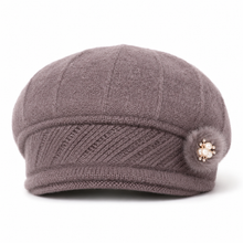 Sterling Flower Detail Winter Hat™ Faux Fur Bucket Style Plush Finish