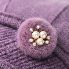 Sterling Flower Detail Winter Hat™ Faux Fur Bucket Style Plush Finish