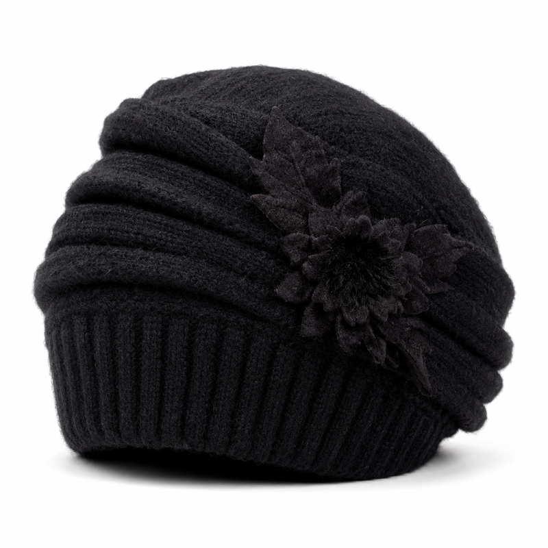 Sterling Serena Winter Beret™ Rabbit Hair Wool Plush Ear Coverage