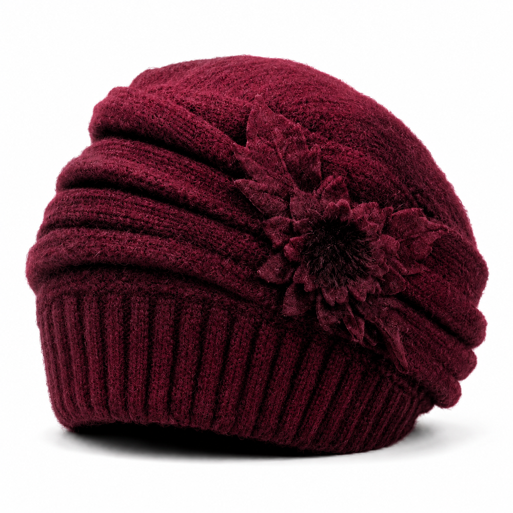 Sterling Serena Winter Beret™ Rabbit Hair Wool Plush Ear Coverage