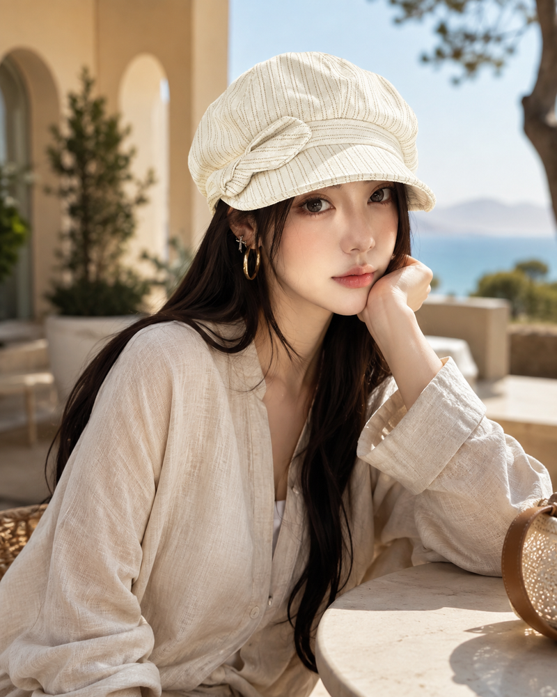 Sterling™ Retro Octagonal Newsboy Hat Everyday Eight Panel Relaxed Crown