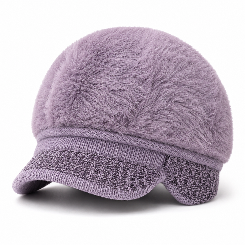 Sterling™ Fleece Lined Beret Warm Ear Cover Travel Hat With Soft Brim