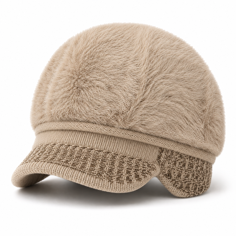 Sterling™ Fleece Lined Beret Warm Ear Cover Travel Hat With Soft Brim