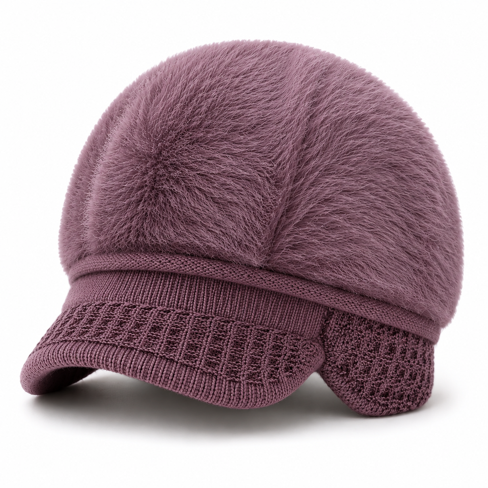 Sterling™ Fleece Lined Beret Warm Ear Cover Travel Hat With Soft Brim