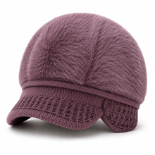 Sterling™ Fleece Lined Beret Warm Ear Cover Travel Hat With Soft Brim
