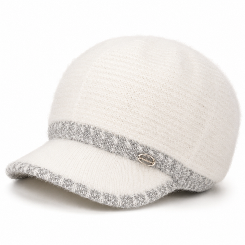 Sterling  Faux Fur Beret Winter Newsboy Cap™ Soft Brim