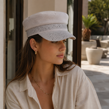 Sterling Rhinestone Flat Top Cap™ One Size Embellished Sun Hat