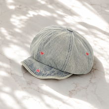 Sterling Korean Retro Newsboy Cap™ Plaid Denim Soft Octagonal Crown