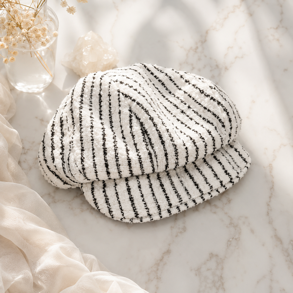 Sterling Japanese Trend Striped Cloud Beret Soft Octagonal Painter Cap™