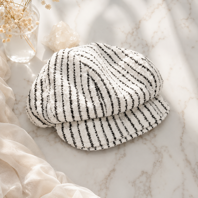 Sterling Japanese Trend Striped Cloud Beret Soft Octagonal Painter Cap™
